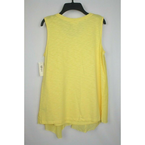 Style&co Women's Sleeveless Tunic Blouse Shirt Top Size Small Color Yellow - Picture 3 of 3